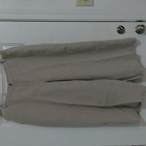 Eileen Fisher Wide-leg, Cropped Linen Pants